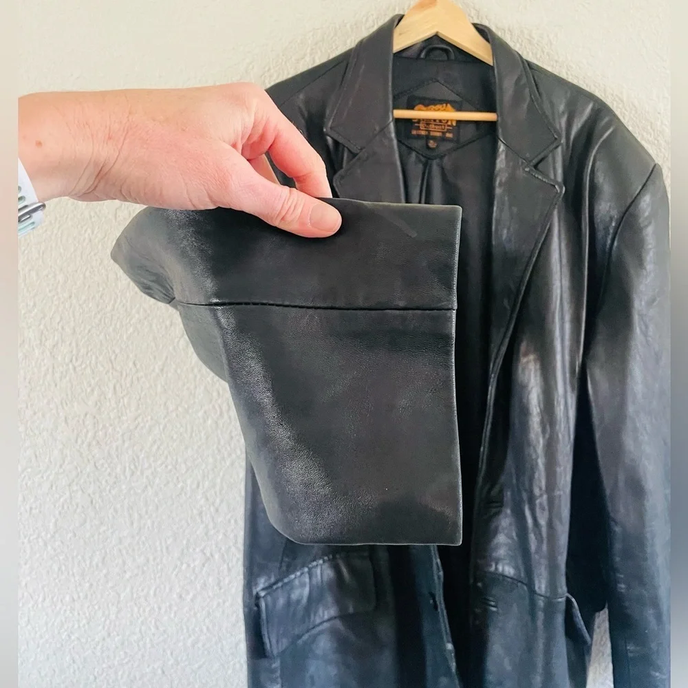 Vintage Canyon Outback Leather Goods Black Leather Jacket
